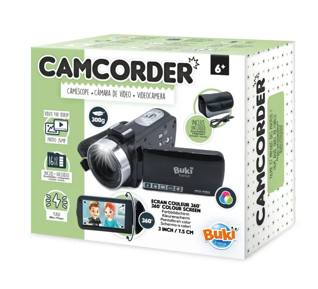 BUKI PV09 Camcorder Kinder 1080p mit 16 GB