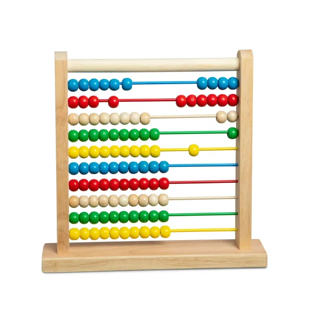 Melissa & Doug Abakus Rechenrahmen Holz 100 Perlen ab 3 Jahre