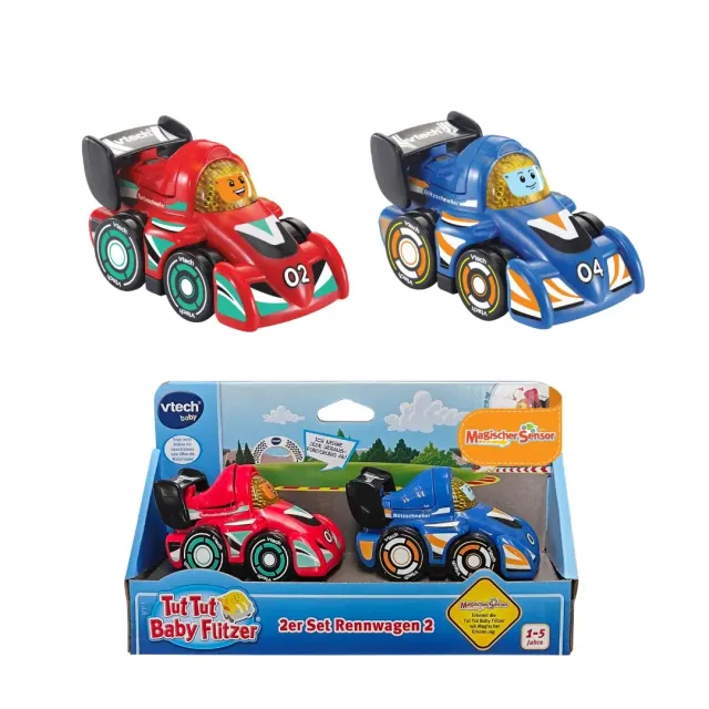 VTech Tut Tut Baby Flitzer 2er Set Spielautos Rennwagen Musik