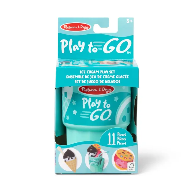 Melissa & Doug Play to Go Eis Spielset Becher 11-tlg tragbar