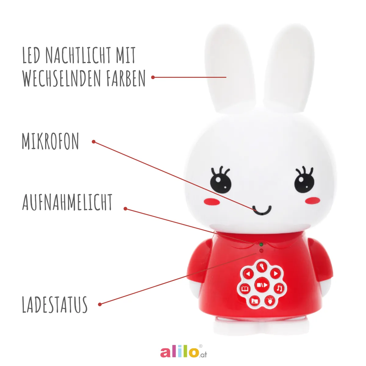 Alilo Honey Bunny G6 MP3-Player mit Nachtlicht