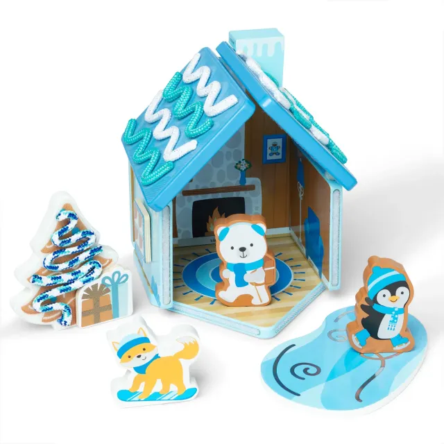 Melissa & Doug Lebkuchenhaus Spielset Holz Winter Frost