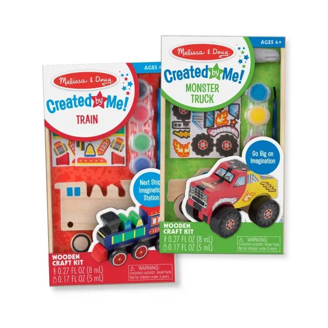 Melissa & Doug Created by Me Vehicles Bastelset 2er-Pack Holz