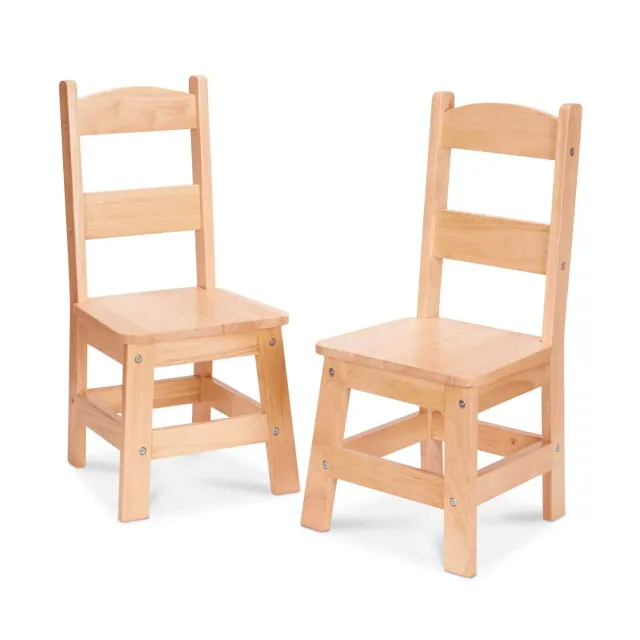 Melissa & Doug Holzstühle Kinderstühle 2er-Set Massivholz