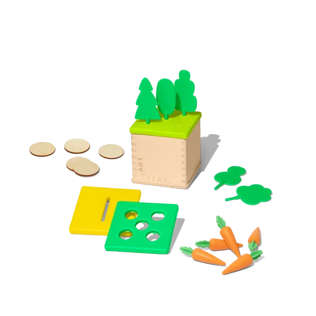 Lovevery Play Kits Wooden Coin Bank Bundle Spardose Holz Montessori