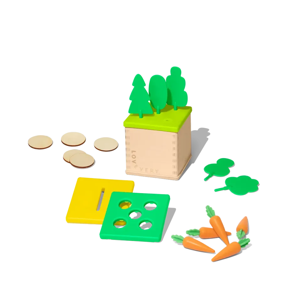 Lovevery Play Kits Wooden Coin Bank Bundle Spardose Holz Montessori