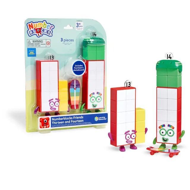 Learning Resources Numberblocks 13+14 Figuren Lernspielzeug Skateboard