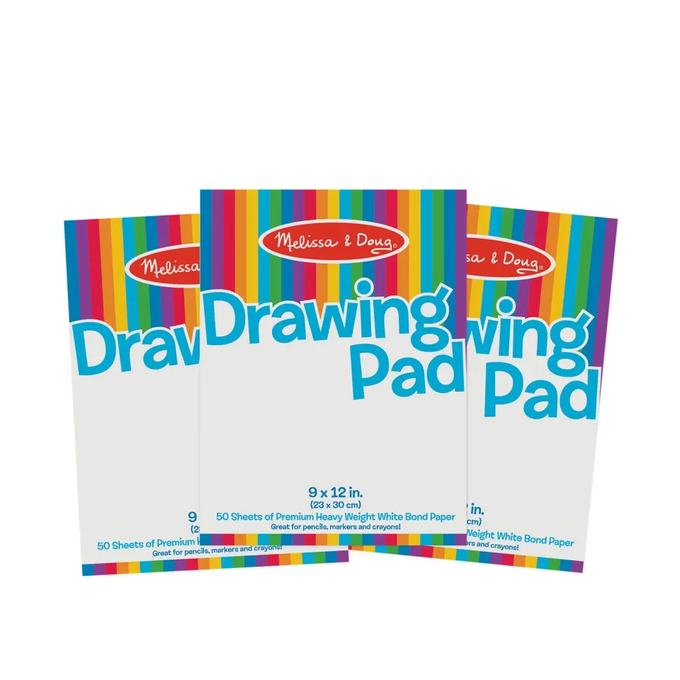 Melissa & Doug Drawing Paper Pad Zeichenpapier 50 Blatt 3er-Pack