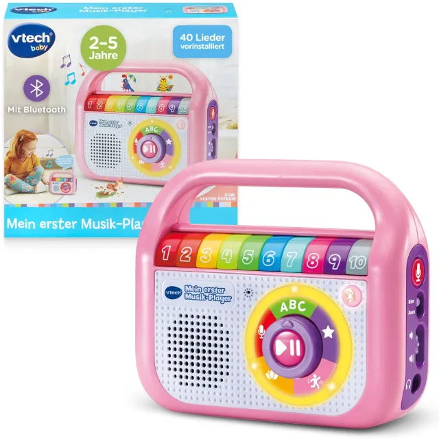 VTech Mein Erster Musik-Player Musikplayer Pink mit Aufnahme