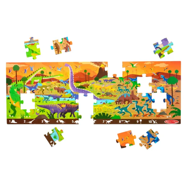 Melissa & Doug Land of Dinosaurs Bodenpuzzle 48 Teile ab 3 Jahren