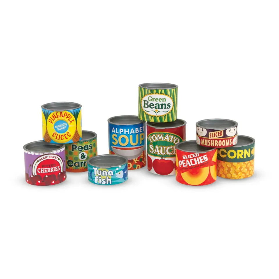 Melissa & Doug Let's Play House Grocery Cans Spielessen Dosen-Set