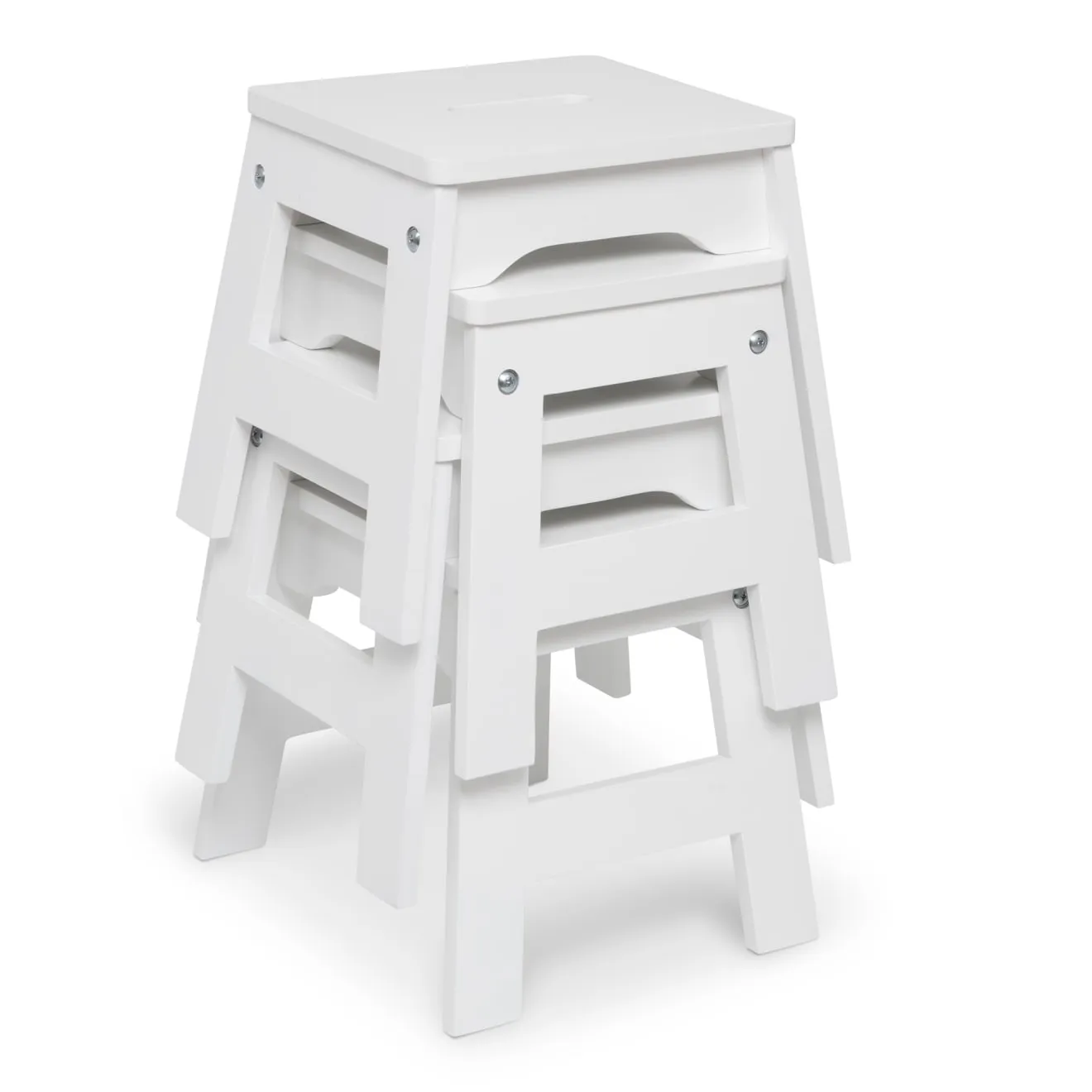 Melissa & Doug Wooden Stools Kinderhocker Holz 4er Set 28 cm