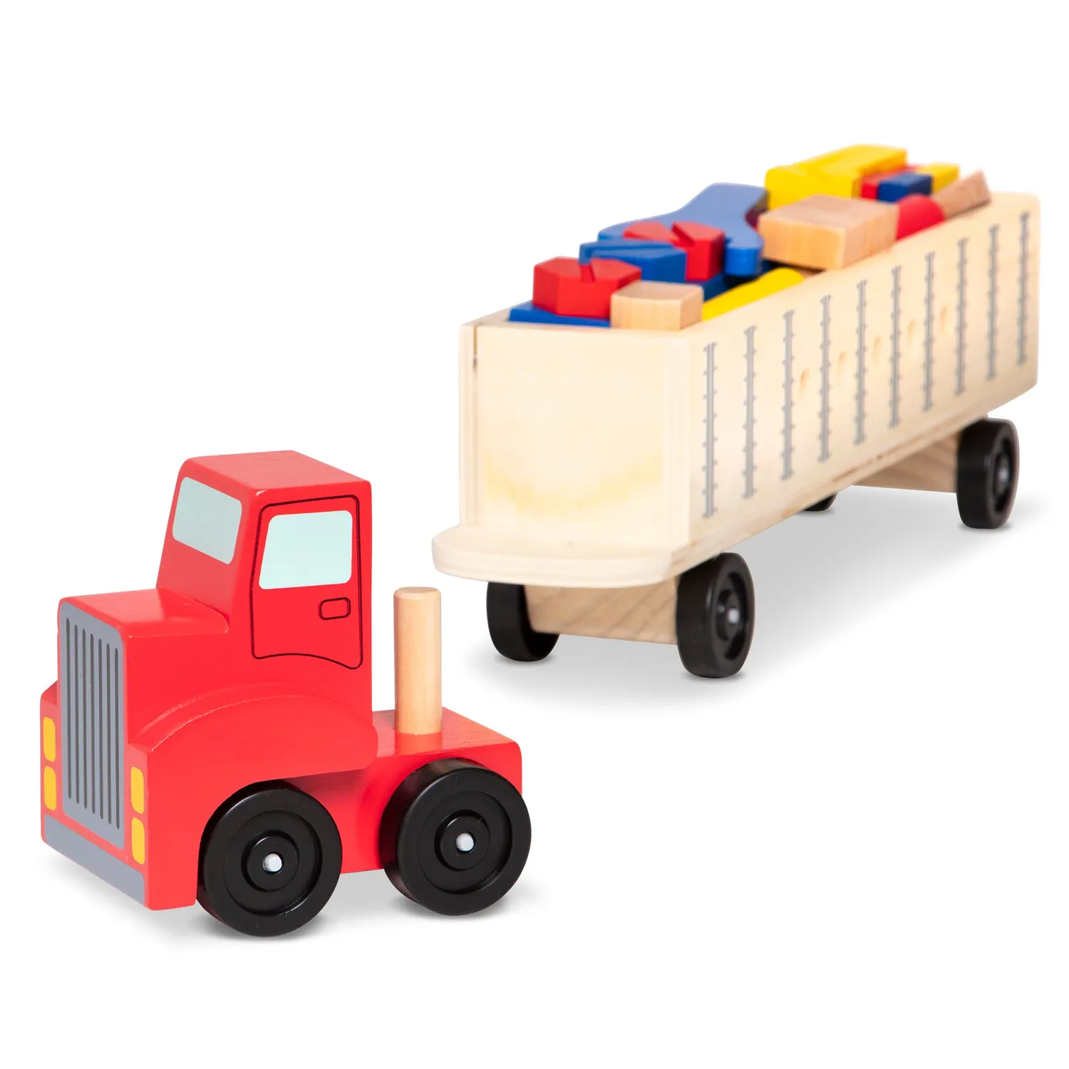 Melissa & Doug Big Rig Bauset Holz-LKW 22 Teile ab 3 Jahre