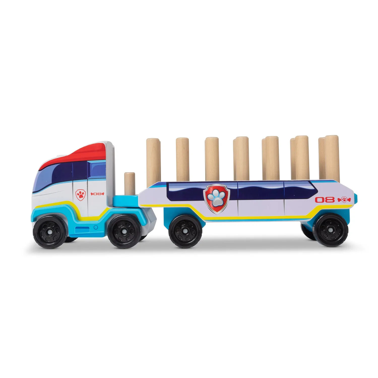 Melissa & Doug PAW Patrol ABC Holz-Laster Bausteine