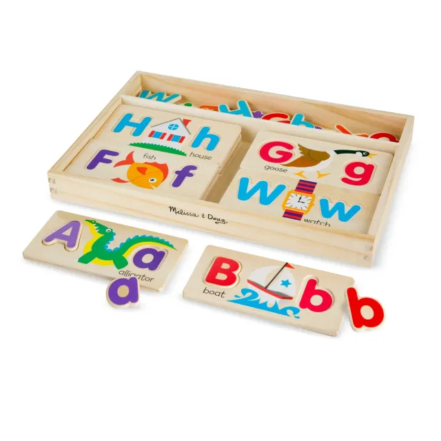 Melissa & Doug ABC Picture Boards Lerntafeln Holz Buchstaben