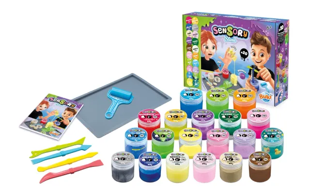 Buki France 2169B Sensory Slime Set 20 Töpfe Texturen