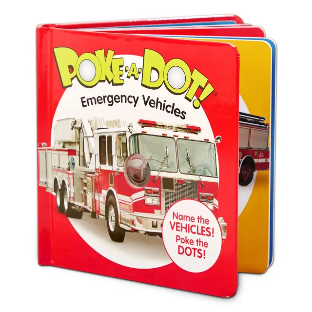 Melissa & Doug Poke-a-Dot Pappbilderbuch Einsatzfahrzeuge