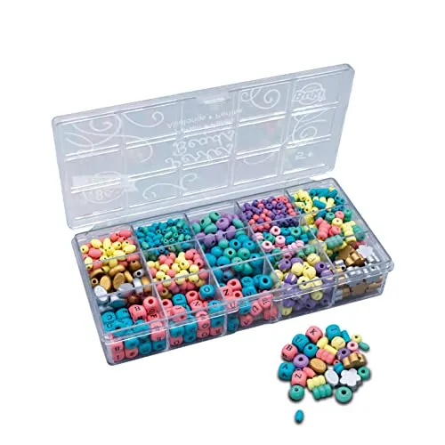 Buki PE015 Holzperlen Box Bunt 90 g Buchstaben