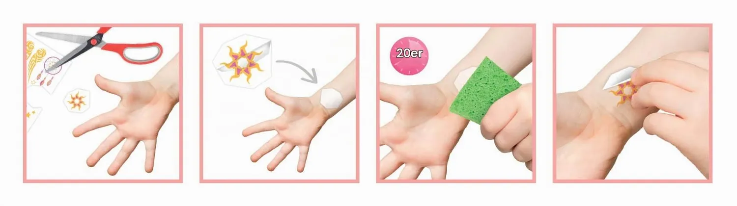 Buki Tattoos Metallic Rosa TA002 75 Tattoos ab 6 Jahren