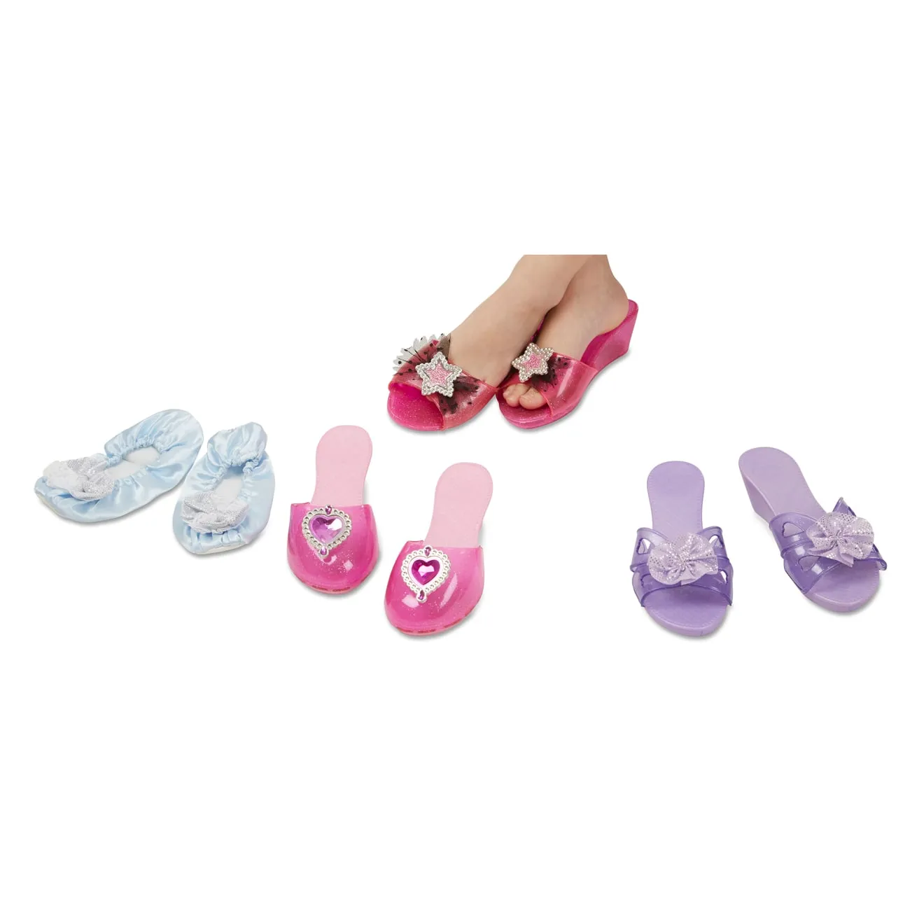 Melissa & Doug Step In Style Verkleidungs-Schuhe 4 Paar Prinzessin