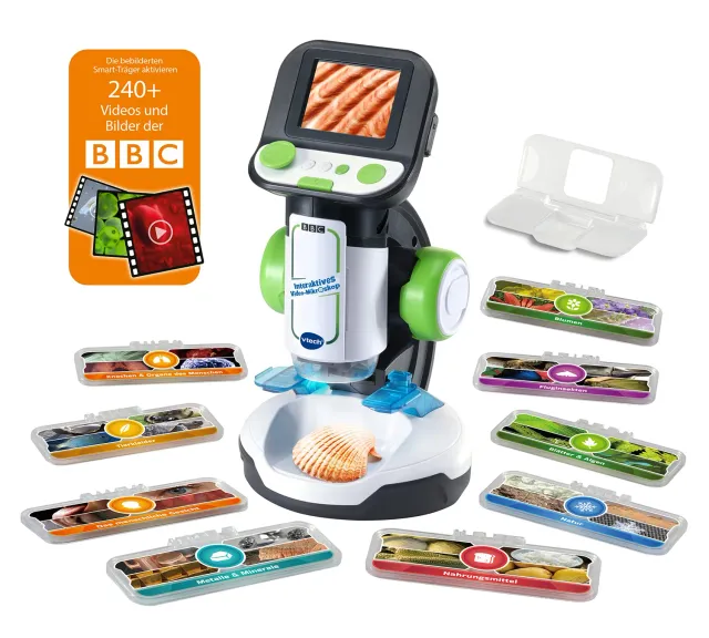 VTech Video-Mikroskop LCD Kinder ab 7 Jahren BBC Videos
