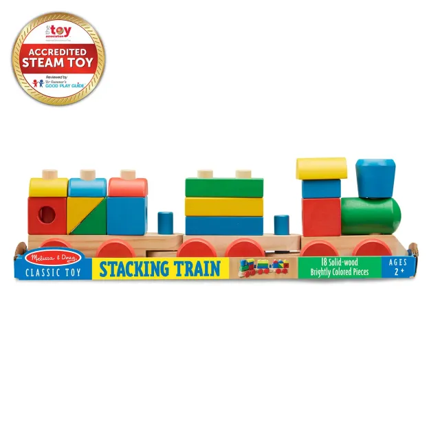Melissa & Doug Stacking Train Holz-Stapelzug 15-tlg bunt