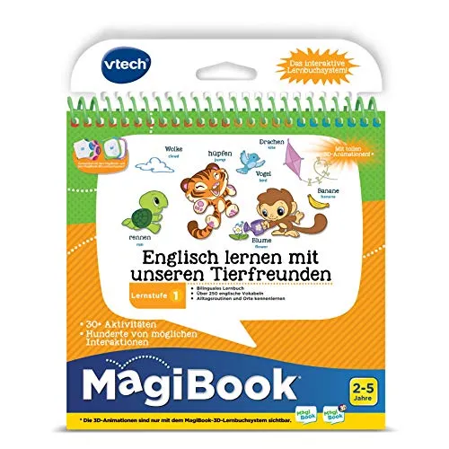 VTech MagiBook Englisch mit Tierfreunden Lernbuch Stufe 1 bilingual