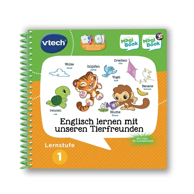 VTech MagiBook Englisch mit Tierfreunden Lernbuch Stufe 1 bilingual
