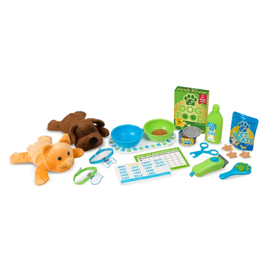 Melissa & Doug Pet Care Tierpflege-Set 24-teilig Plüsch