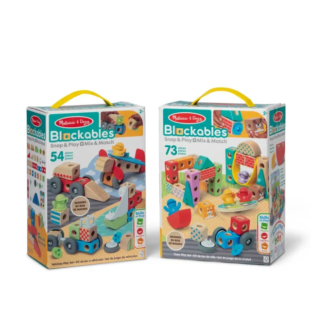 Melissa & Doug Blockables Stadt Bausteine Set 127-teilig