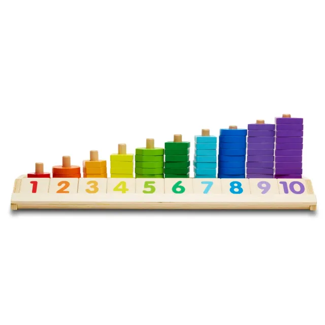 Melissa & Doug Counting Shape Stacker Steckspiel Holz ab 2 Jahre