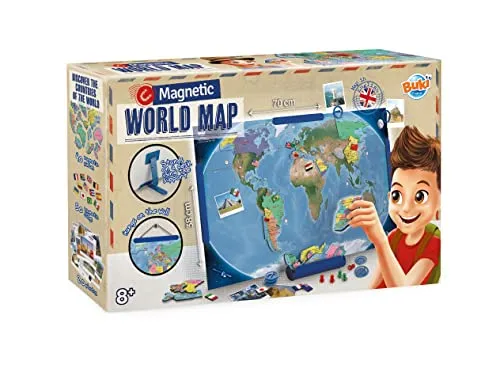 Buki France 7346EN Magnet Weltkarte 70 cm englisch