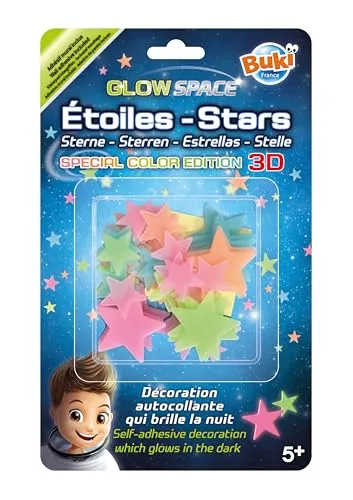 Buki SB51 Leuchtsterne Kinderzimmer Wandsticker 50 Stück
