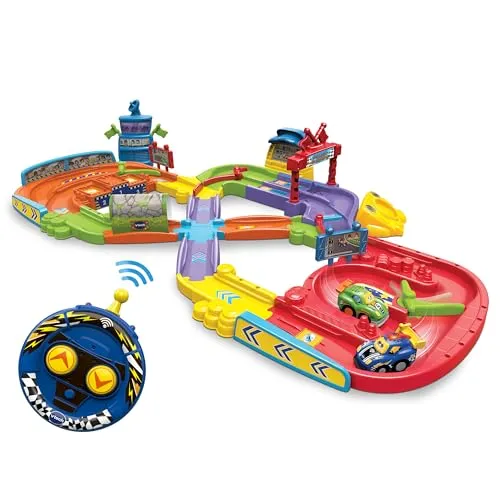 VTech Tut Tut Baby Flitzer RC Autorennbahn Spielset mit Fernbedienung