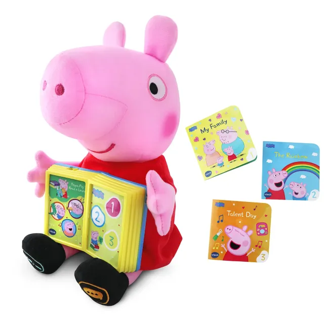 VTech Peppa 80-552222 Plüschtier spanisch mit Hörbüchern