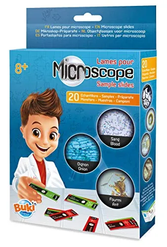 Buki France MR001 Mikroskop-Präparate Set 20 Proben für Kinder