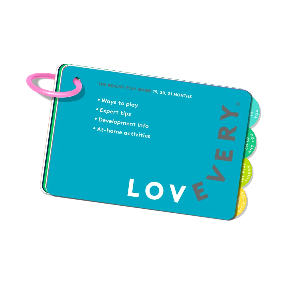 Lovevery Play Kits Spielanleitung Monate 19-21 britisches Englisch