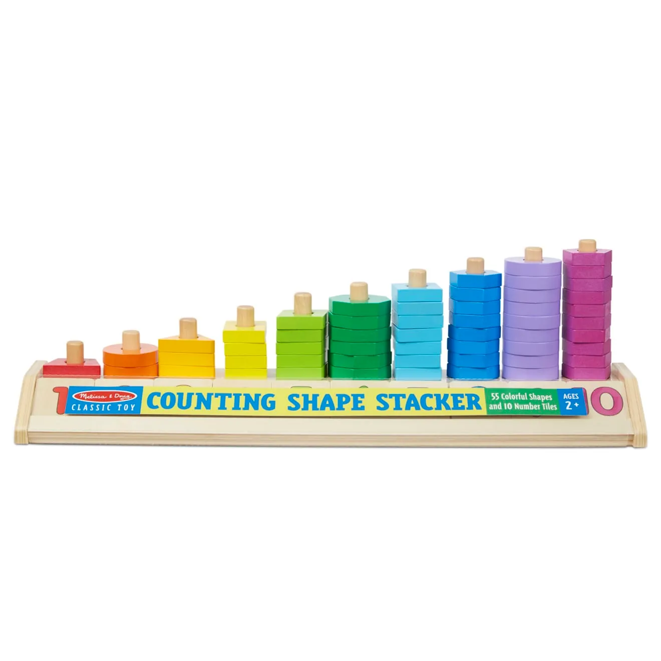 Melissa & Doug Counting Shape Stacker Steckspiel Holz ab 2 Jahre