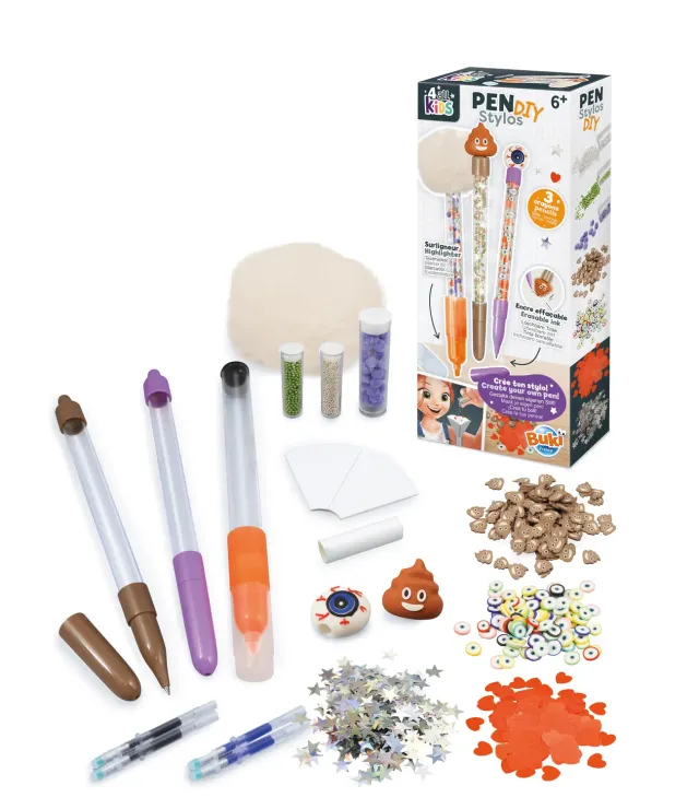 Buki France FK023 Kreativ-Set 3 Stifte radierbar Poop
