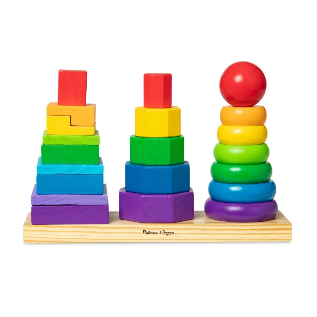 Melissa & Doug Geometric Stacker Steckspiel Holz Formen