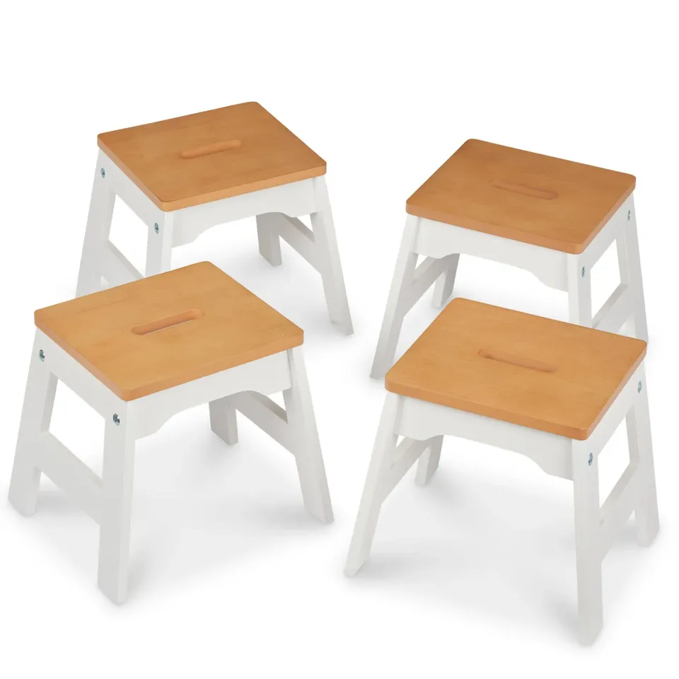 Melissa & Doug Wooden Stools Kinderhocker Holz 4er-Set