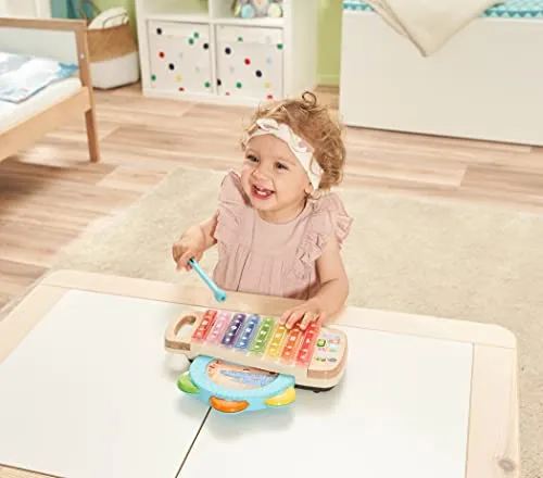VTech Holz-Xylofon Tamburin Musikspielzeug 8 Klangstäbe