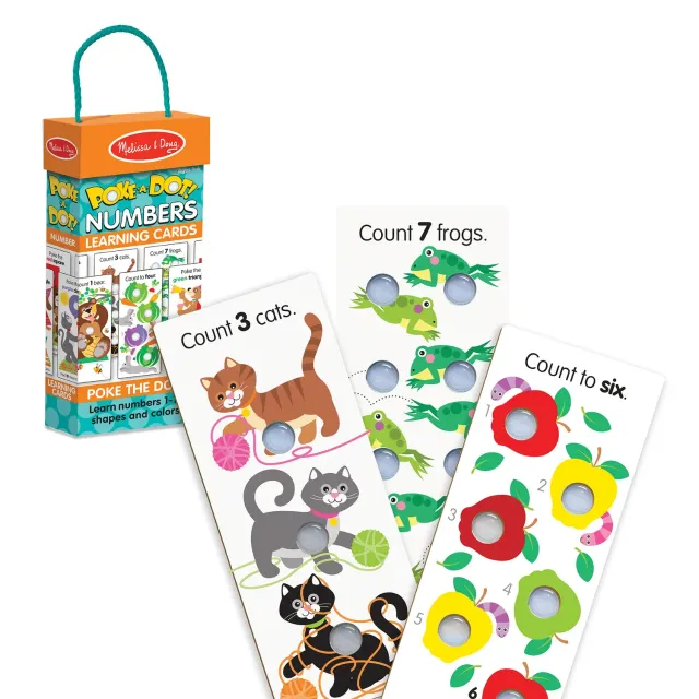 Melissa & Doug Poke-A-Dot Jumbo Zahlen-Lernkarten 13er-Set Klick