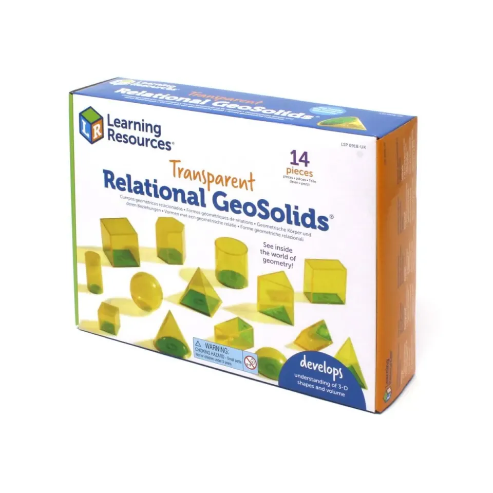 Learning Resources Relational GeoSolids Körper Set 14-teilig Volumen