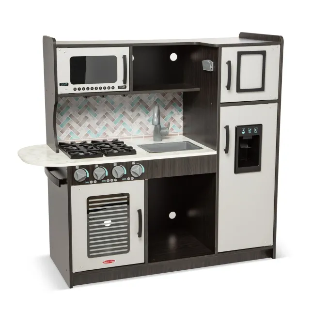 Melissa & Doug Chef's Kitchen Spielküche Anthrazit Holz