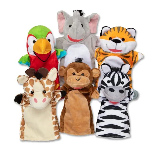 Melissa & Doug Safari Buddies Handpuppen 6er Set