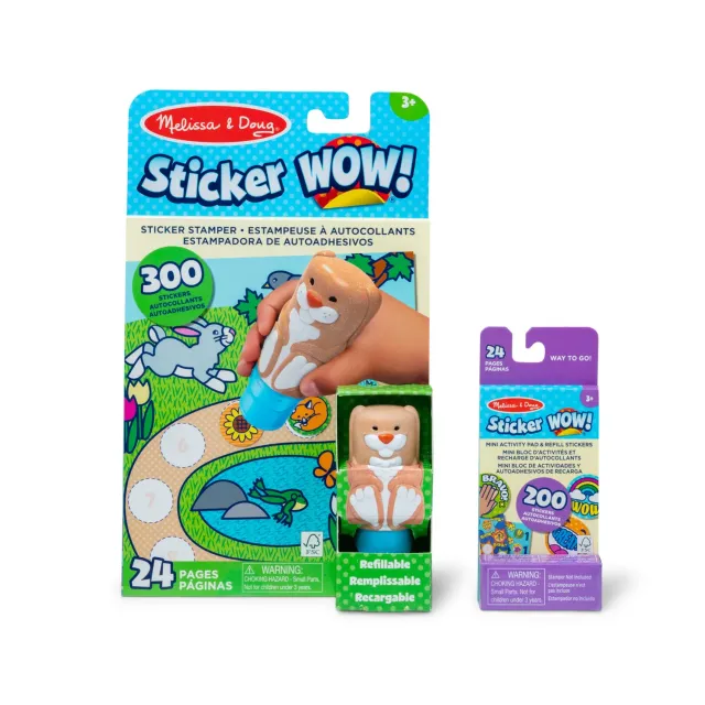 Melissa and Doug Sticker WOW Hase Stempel-Set 500 Sticker