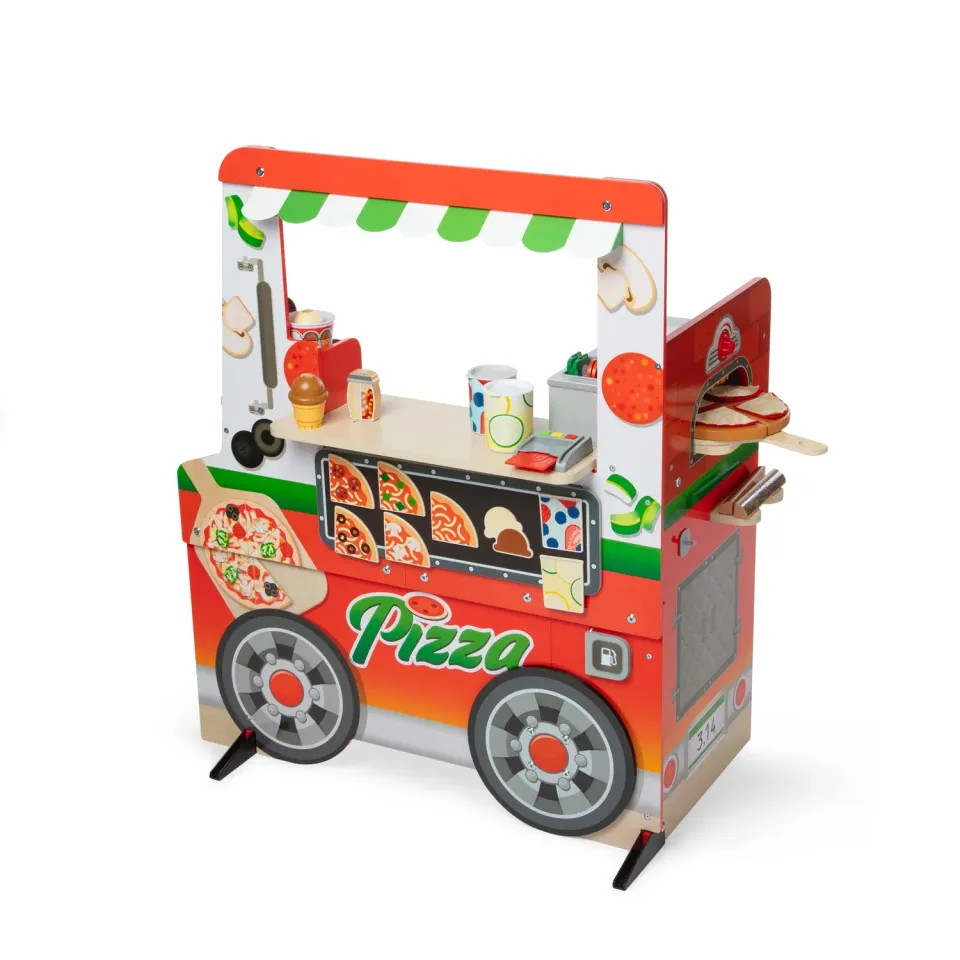 Melissa & Doug Pizza Food Truck Spielcenter Holz Ofen
