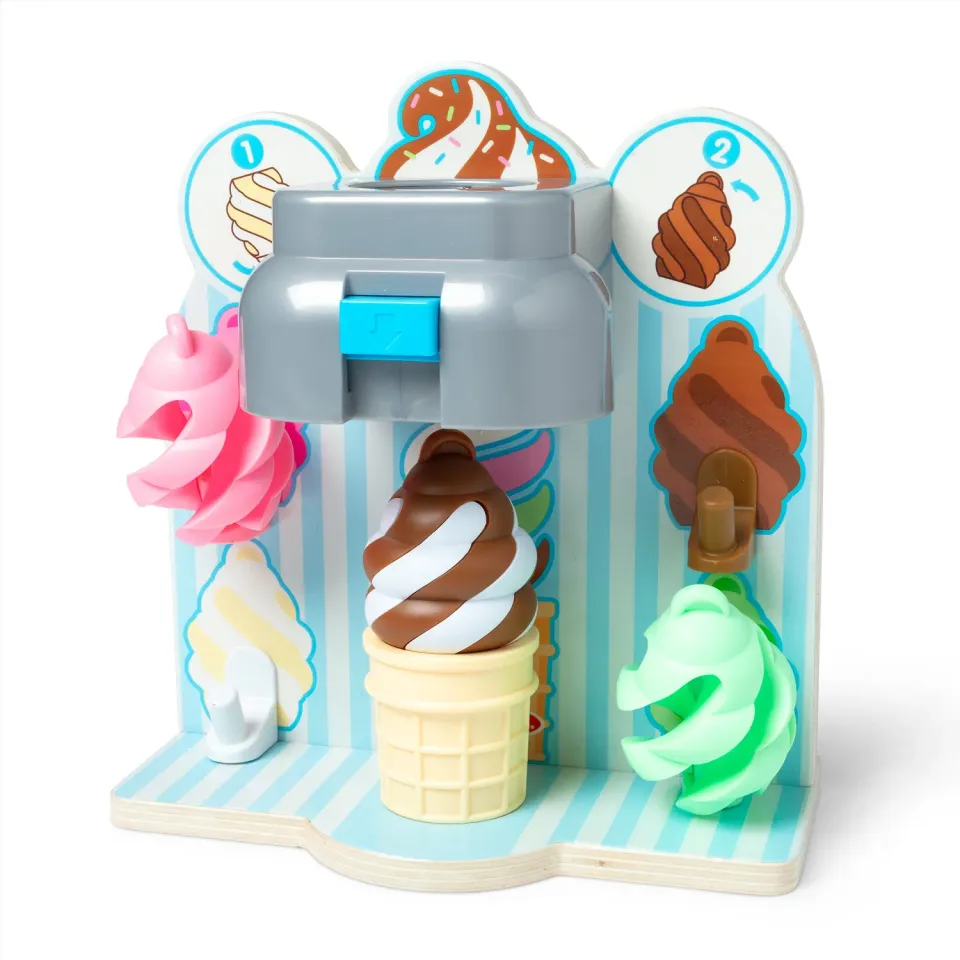 Melissa & Doug Swirl and Serve Eis Set Holz 7-teilig
