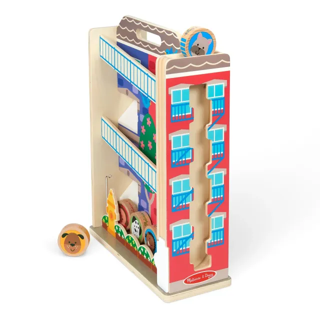 Melissa & Doug GO Tots Stadthaus Kugelbahn Holz ab 1 Jahr